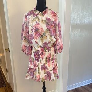 NWT Olivaceous Pink Floral Mini Dress